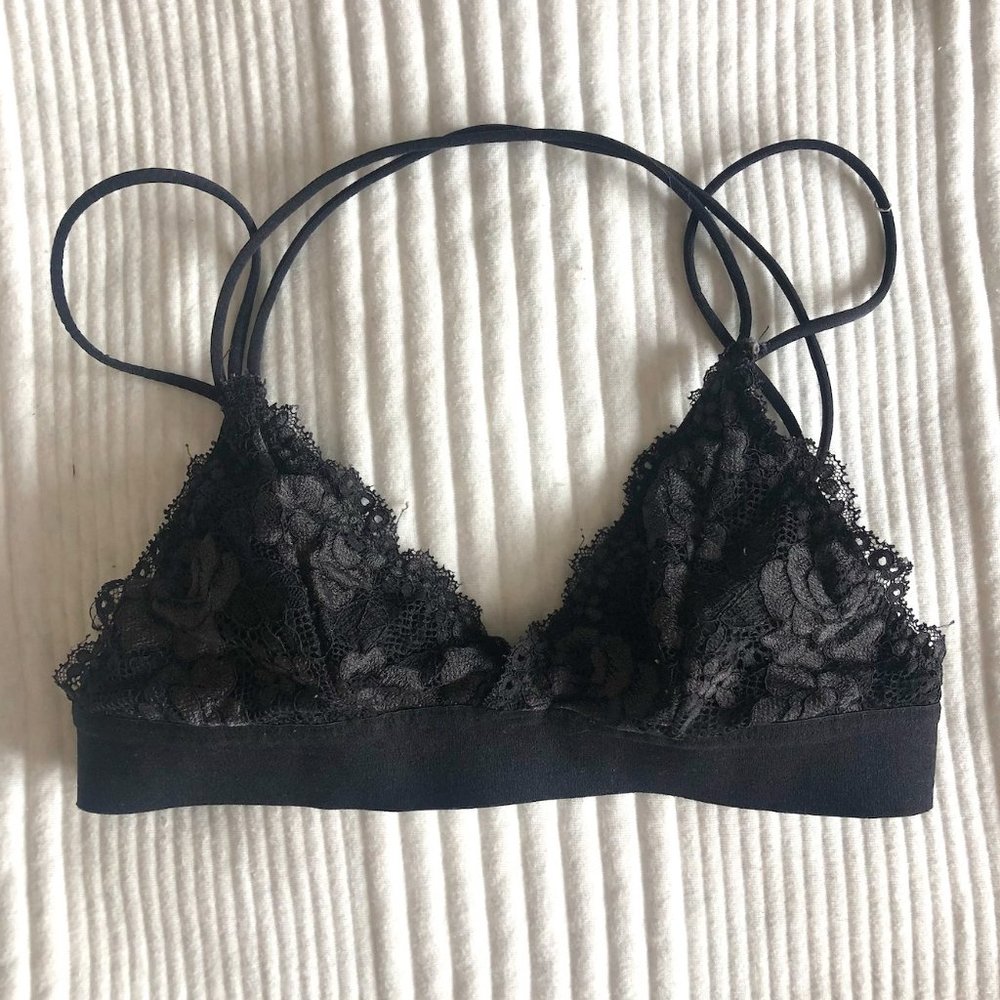 UO black lace bralette